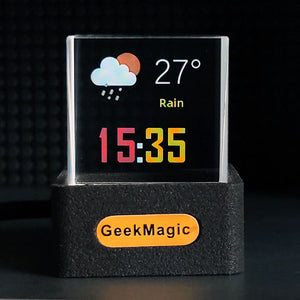 Mini Transparent WiFi Weather Clock – Stylish Display 🌐⏰✨