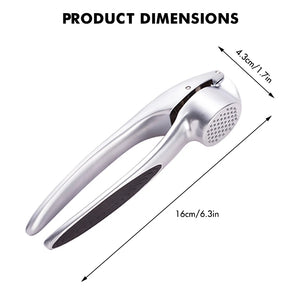 Professional Garlic Press, Soft-Handled Zinc Alloy Garlic Mincer Crusher - Kitchen Tools