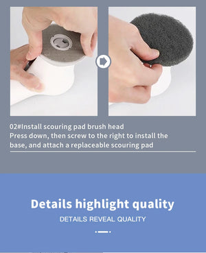 YOUPIN Ipx7 Wireless Handheld Electric Cleaner Scrubber Cleaning Brush Tool Rechargeable For Car Home Kicthen Car Washer