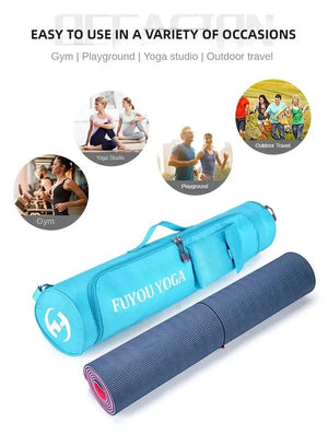 Yoga Mat Storage Bag Female Multifunctional Large-capacity Lightweight Nylon Cloth Bag Sports Fitness Yoga Bag