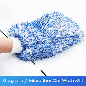 Double-sided thickened plush car cleaning gloves microfibre absorbent cleaning coral fleece car wash gloves