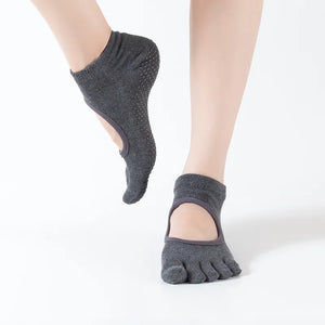 Yoga Socks Dot Rubber Five Finger Socks Women Non-slip Pilates Exercise Yoga Ssplit Toe Fitness Socks