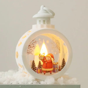 Santa Claus & Snowman Retro Night Light Hanging Led Lights Christmas Atmosphere Decoration Supplies Luminous Gift Window Display