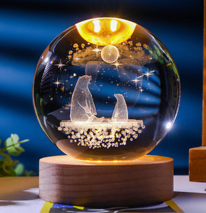 🌌✨ 3D Galaxy Crystal Ball – Magische Dekoration mit Lasergravur