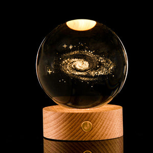 🌌✨ 3D Galaxy Crystal Ball – Magische Dekoration mit Lasergravur